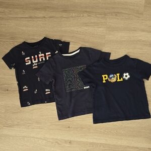 Polo Ralph Lauren, Boss, Mayoral Navy Graphic Tee Shirts Set, Size 2 y.o.